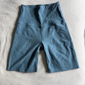 Beyond Yoga Blue Biker Shorts High-Waisted 7in inseam XS